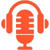 podcast icon - mic with headphones on top